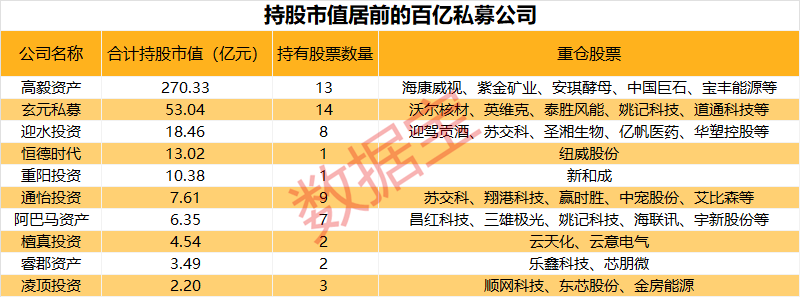 百億私募重倉股揭秘，新進(jìn)重倉10股！高毅資產(chǎn)現(xiàn)身13股，持倉安防龍頭市值超100億元