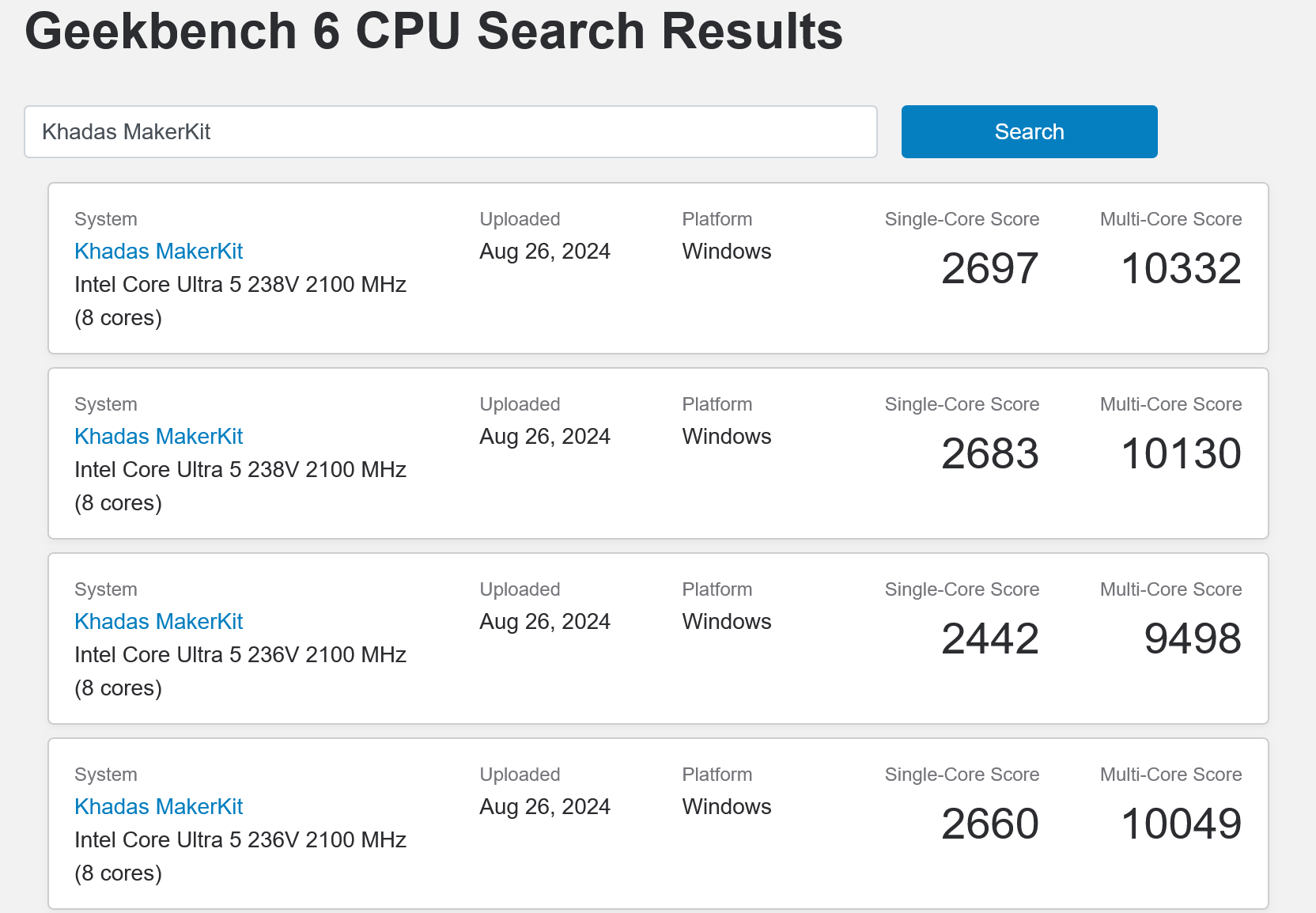 英特爾 Ultra 5 238V 處理器 GeekBench 6 跑分首曝，單核超銳龍 9 7845HX