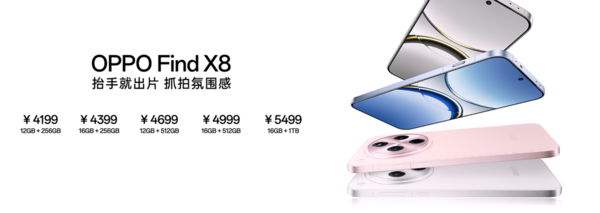 4199元起！OPPO Find X8系列發(fā)布 支持超清實(shí)況圖片